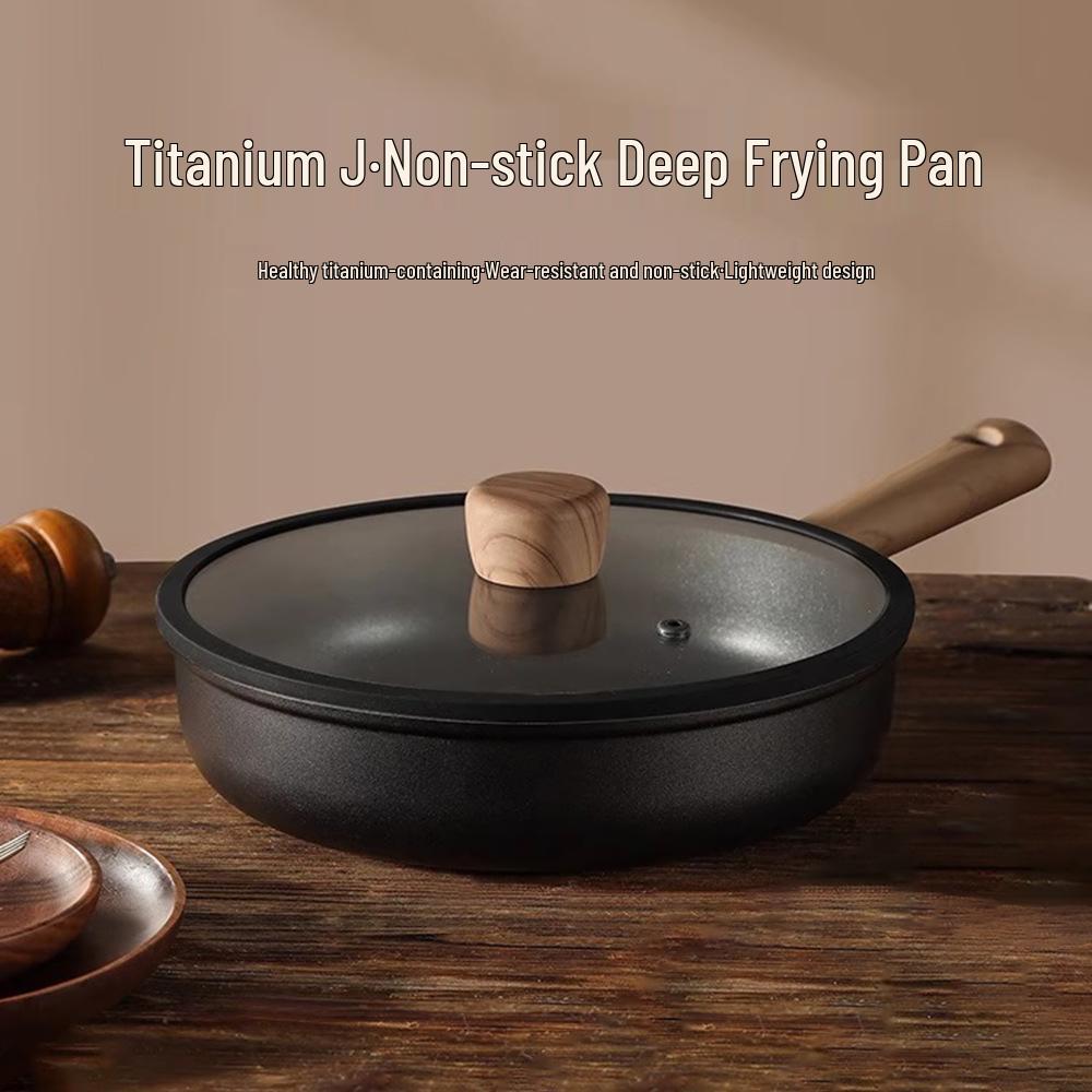 Titanium Flat-Bottom Cookware Set: Non-Stick Frying, Stewing, and Stir-Frying Pot Set for Steak and Eggs