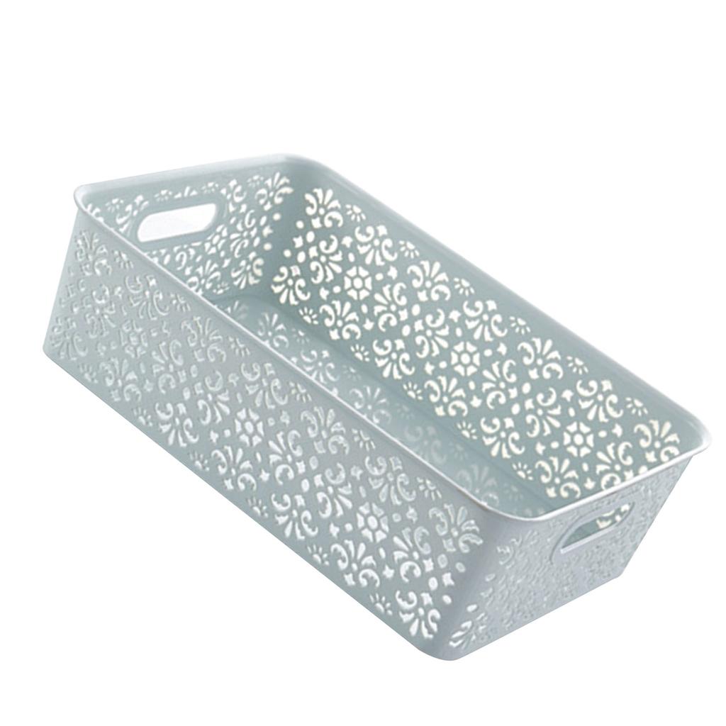 Multifunction Organization Basket Hollow Out Large Capacity Box Storage Bin for Office Desktop