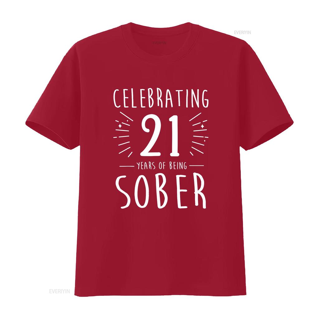 Celebrating Years Sober Sobriety Anniversary AA Recovery T Shirt vintage Washed Stretched fashion homme streetwear