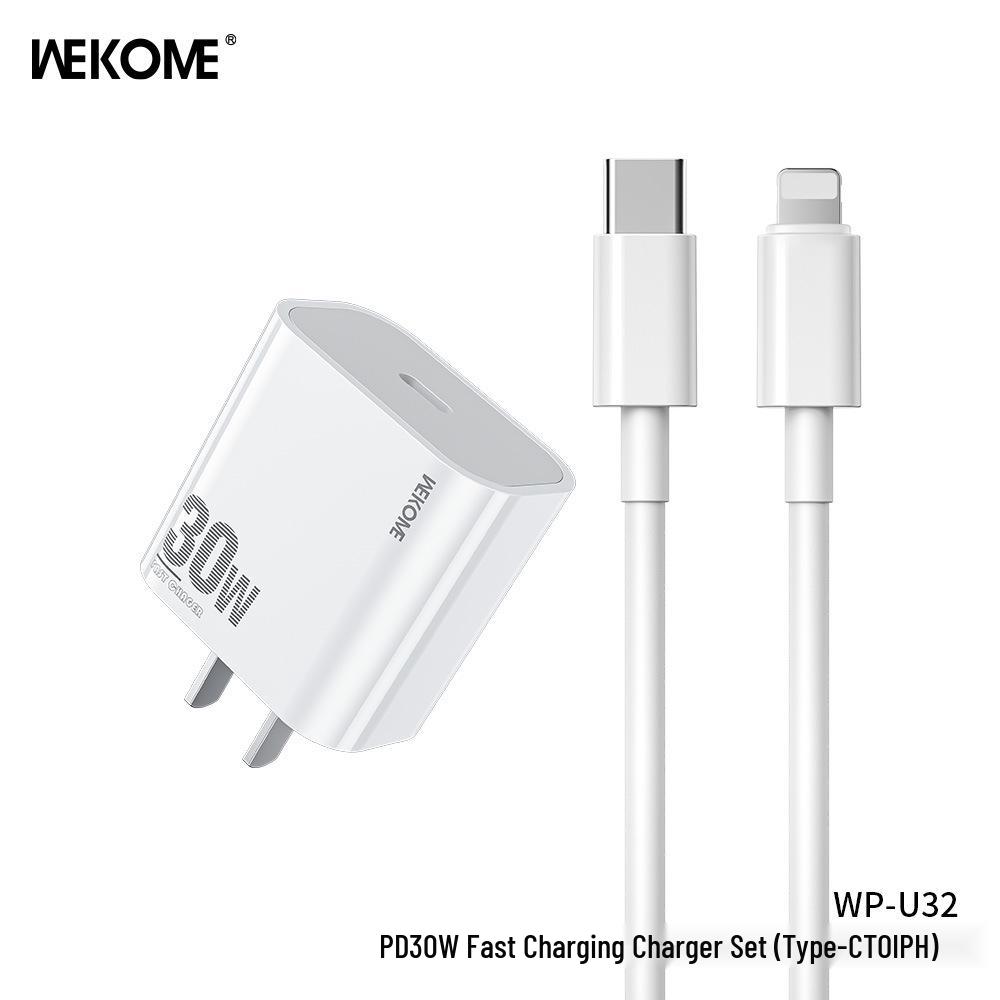 Wekome 3C Certified 30W GaN Fast Charger for Apple & Huawei Phones