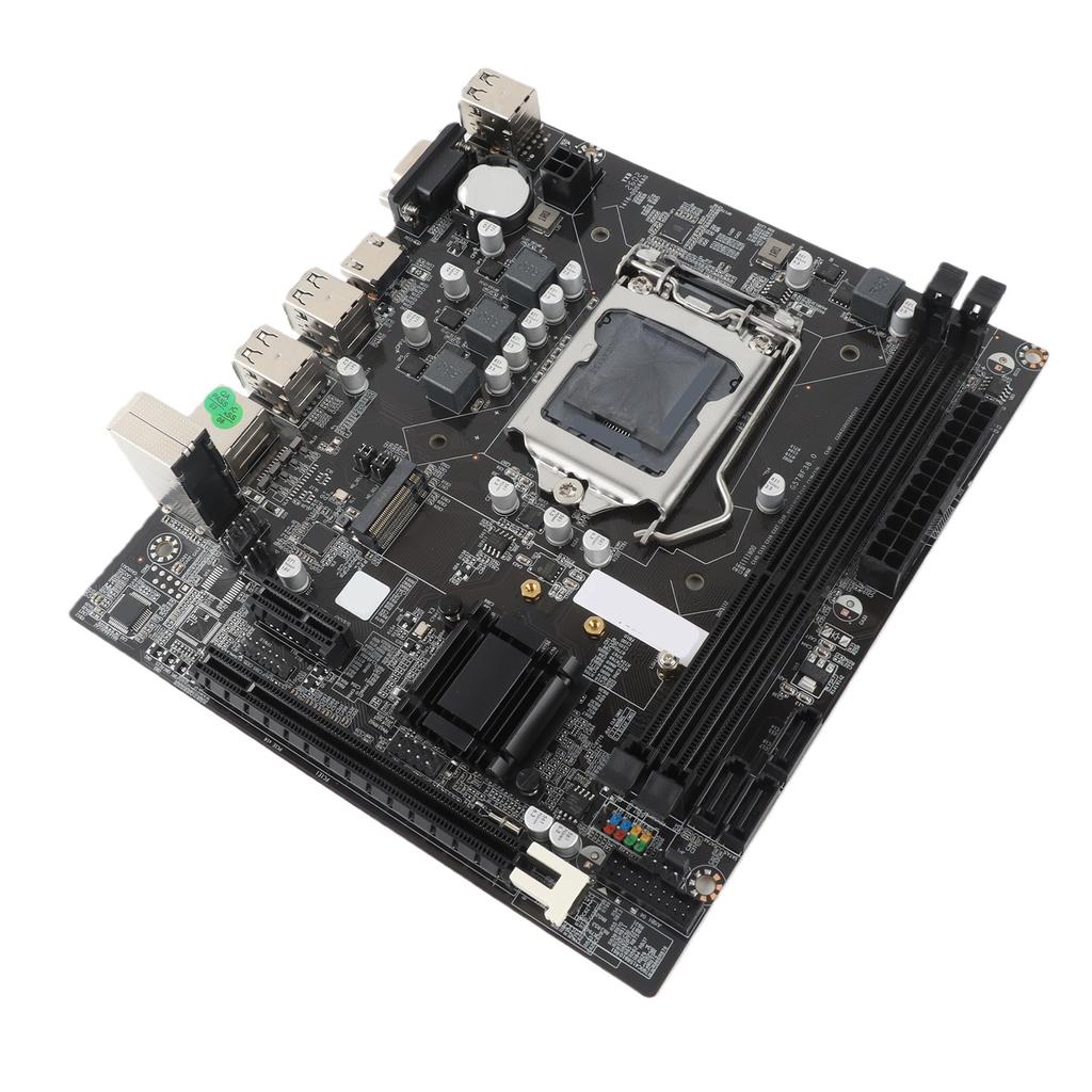 Desktop Motherboard H61 6 USB2.0 DDR3 M.2 NVMe NGFF 100Mbps LAN Micro ATX Motherboard for LGA1155 Socket I3 I5 I7