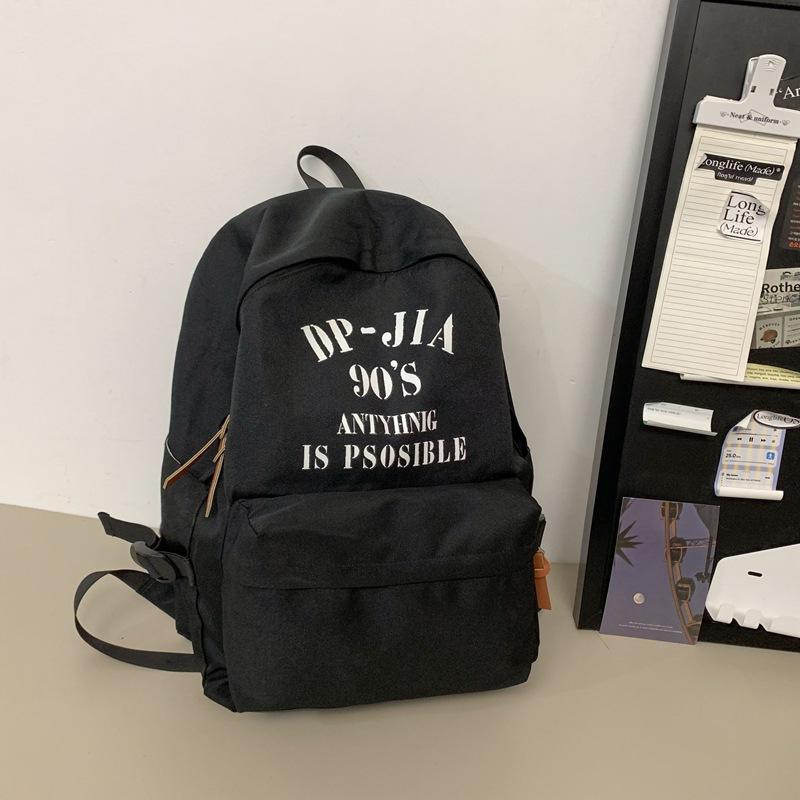 

Американский ретро-принт, большой вместительный рюкзак, для студентов и учащихся колледжей, учащихся младших классов средней школы, школьные сумки, рюкзаки для отдыха и путешествий чёрный