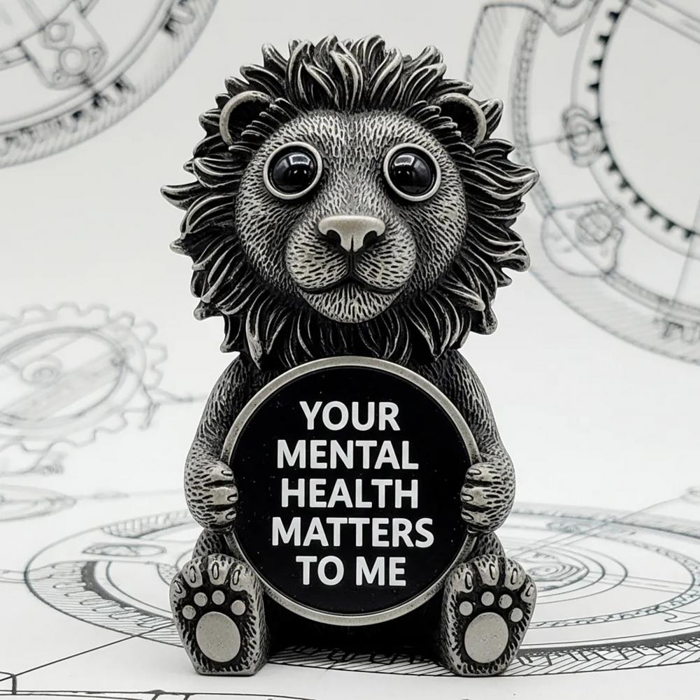 Cartoon Animal Figurine Your Anxiety Is A Lying Hoe Dog Cat Penguin Orangutan Lion Sculpture Home Office Decoration Ornament