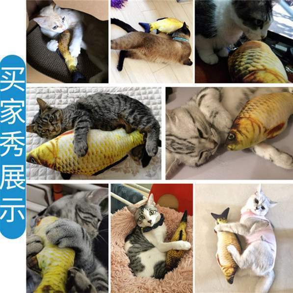 Catnip Fish Teasing Cat Toy Teasing Cat Stick Teeth Grinding Kitten Self pleasure Soothing Doll Doll Puppets Supplies