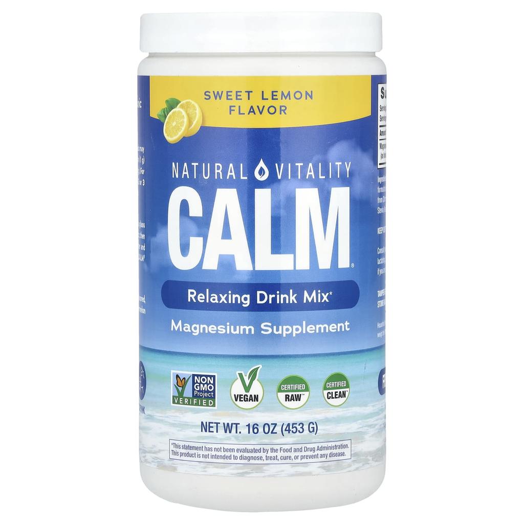 Calm®, Relaxing Drink Mix, Sweet Lemon, 453G(16Oz)