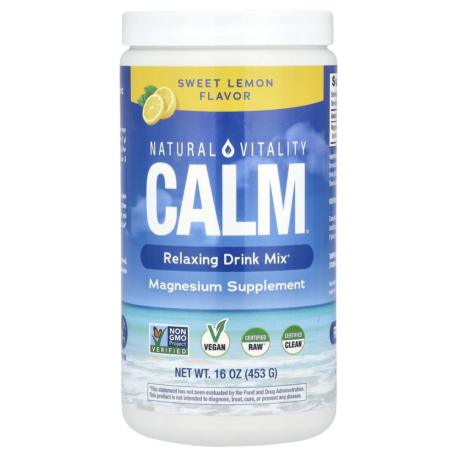 

Calm®, Relaxing Drink Mix, Sweet Lemon, 453G(16Oz)