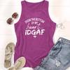 Fashionable Women's Summer Large Vest with Magical Letter Prints