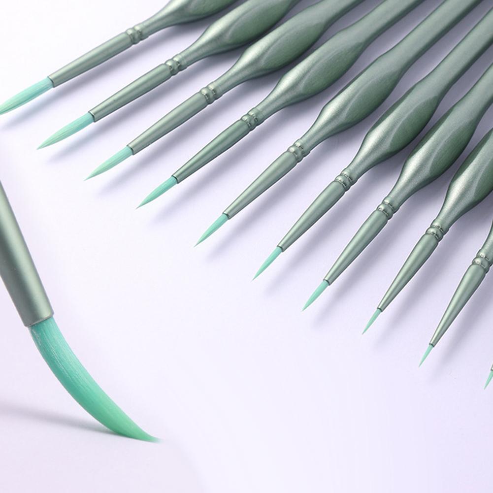 11 Stück Aquarellfarben Pinsel Pinselset Professioneller Ergonomischer Griff Pinsel Aquarellpinsel für Künstler Studenten