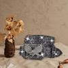 Grunge Studded Waist Chain Stunning Rhinestones Waist Ceinture Unisex Belt