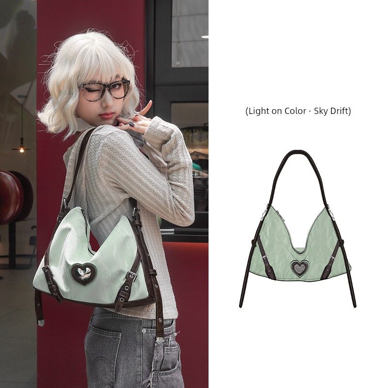 

Kuang Hua Cun Shoulder Classy Sentong Qin Casual Crossbody Bag Light green