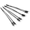 DGZZI 2-pin Single Female To Dual Male Black Jumper for PC Motherboards, Power LED Switch Reset, HDD Hard Drive (4 Pieces)