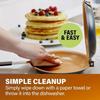 One piece double-sided pancake and omelette pan, non-stick copper-titanium coating, stainless steel handle