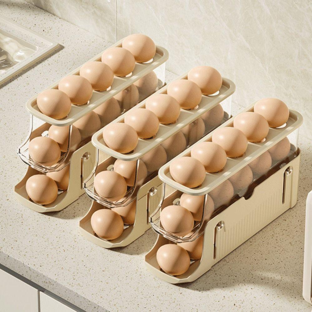 Removable Rolling Eggs Storage Tray Holds 17 Eggs Egg Holder Refrigerator Egg Holder  Kitchen