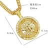 Dollar Jewelry Necklace, Fully Diamond-encrusted, Hip-hop Punk Style, Men's Fashion Brand, Domineering Dollar Pendant, Cuban Chain, Diamond-encrusted