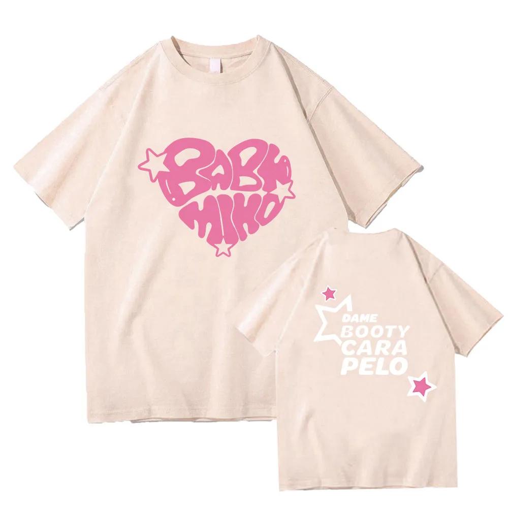 

XOXO Tour 2024 Футболки Baby Miko YoungMiko Рэпер Печать Футболка С коротким рукавом Летние футболки с круглым вырезом ЖенскиеМужские Хлопковые футболки S