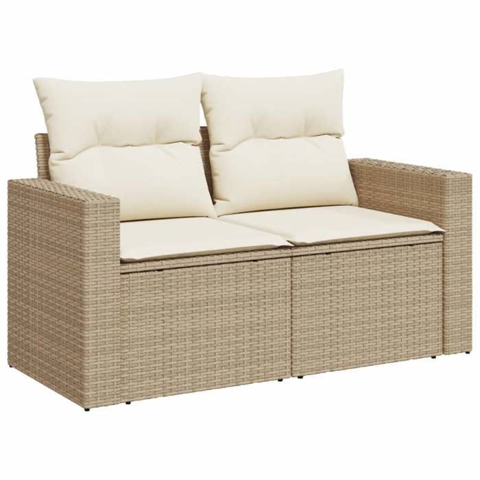 VidaXL Garden Lounge Set with Cushions 8 Pcs, Patio Sofas, Patio Furniture Set, Outdoor Furniture, Beige 3256562