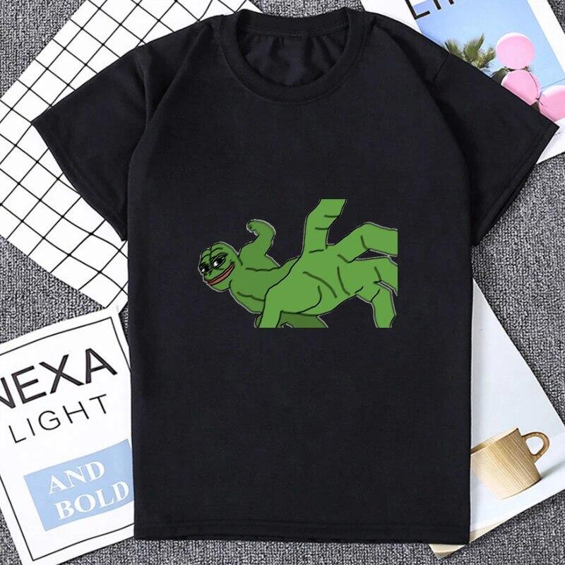 Pepe Sad Frog Emote Graphic Printed Unisex T Shirt Streetwear Hipster Harajuku Style Women Tshirt Loose Casual Fashion Soft Unisex Tee