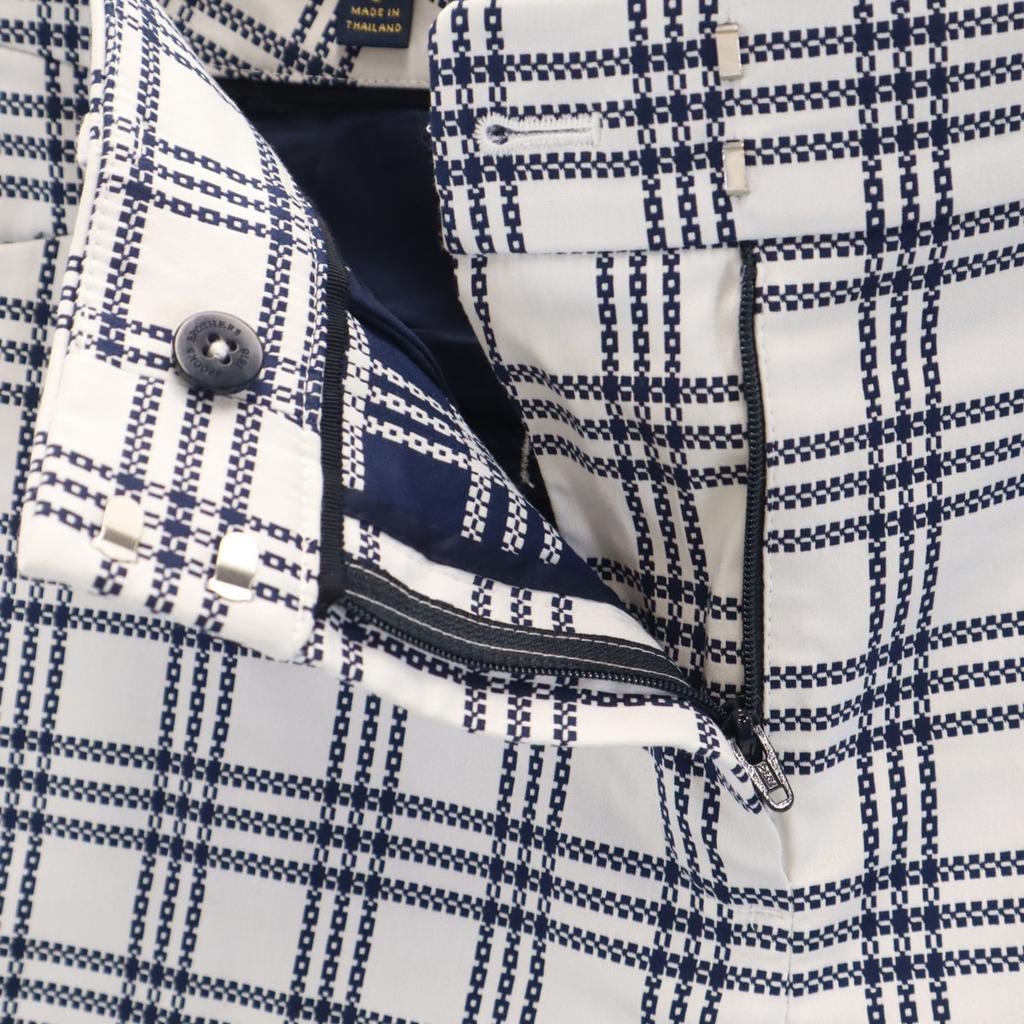 Brooks Brothers Check Pattern Stretch pants white Women Used