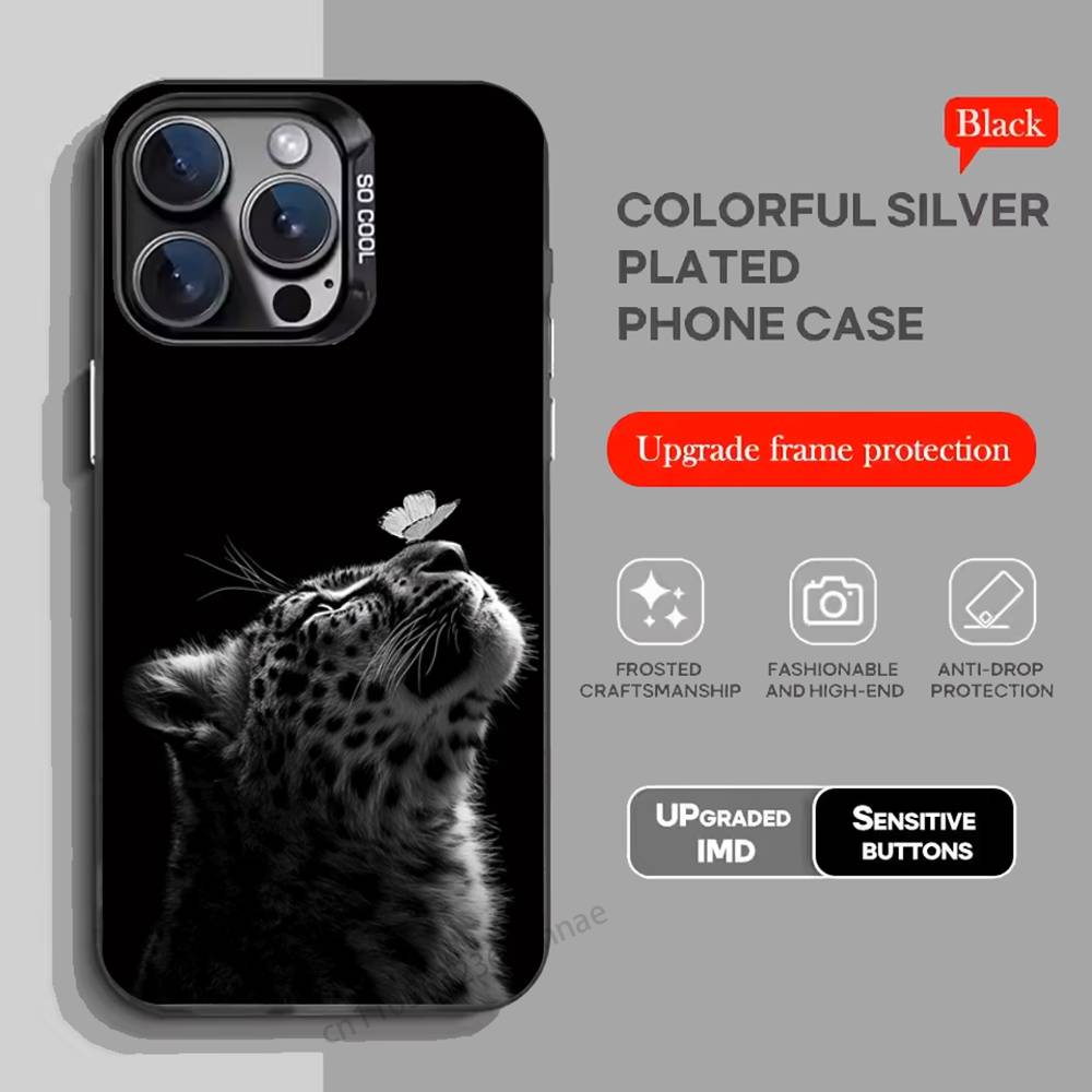 Lion Pattern Phone Case for iPhone 15 16 Pro Max  Air SE 11 13 Pro 14 Plus 12 11Pro 15Pro Max 16e Cover