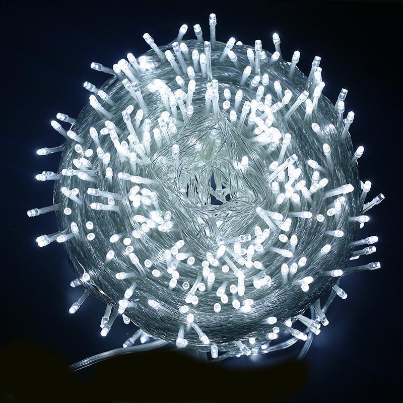 Outdoor Colorful LED String Lights - Copper Wire, Star-Filled Christmas Courtyard Decoration