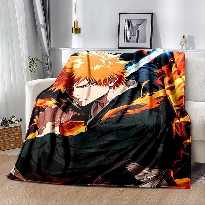 

2025 New Style Bleach Kurosaki Ichigo Anime Cartoon Soft Flannel Blankets,Throw Blanket Comfortable for Beds Sofa Home Bedroom 75x90cm