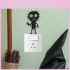 Black Features Halloween Cartoon Switch Sticker Pvc Wall Decor For Room Living