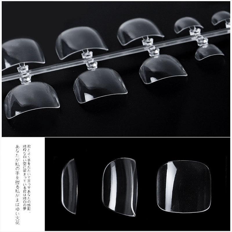 Nagelprodukte Künstliche Nageltabletten Ultradünne, nicht abfärbende Nageltabletten Vollaufkleber Fußverlängerung Nageltabletten Transparentes Nagelstudio