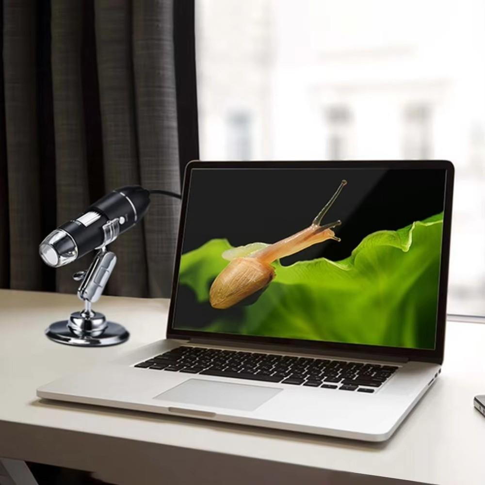 1600X Magnification Digital Microscope Camera 8 LED Lights Adjustable Stand Electronic Microscope 3in1 Type-C Interface