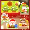 10pcs Mini Cartoon Santa Claus Snowman Paper Jigsaw Puzzles Educational Toy for Kids Christmas Party Favors Kindergarten Rewards