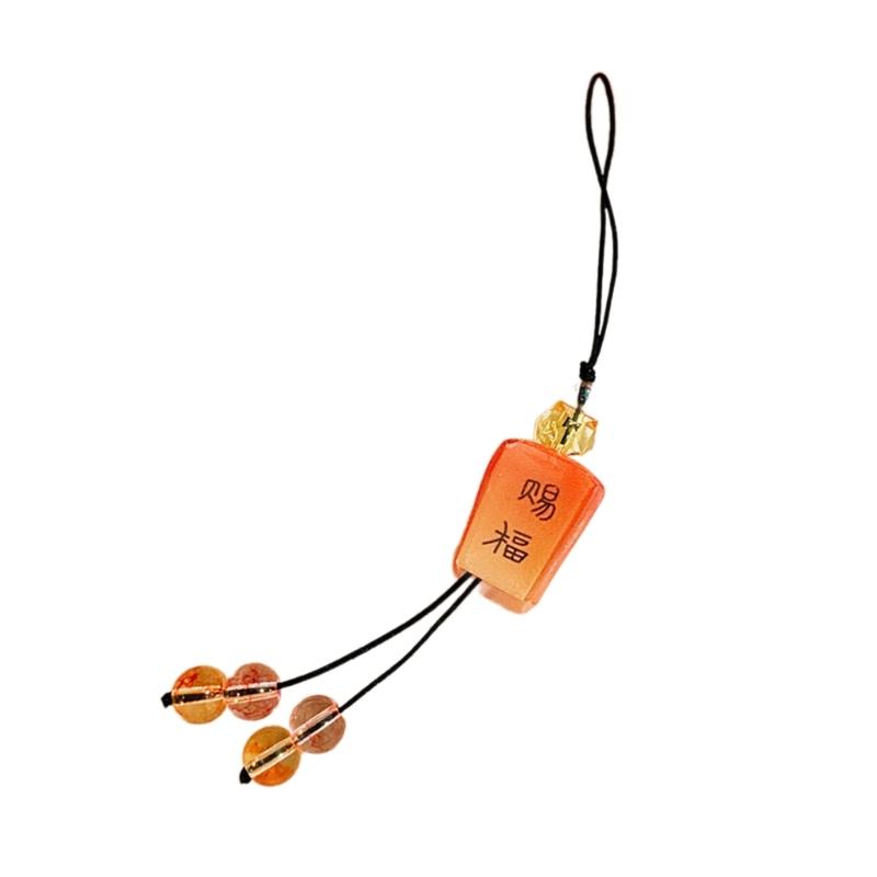 

Simple Wishing Lamp Bead Charm Pendant Chain Phone Strap Pocket Keychain Strap Hangings Decoration for Key Bag Purse 1