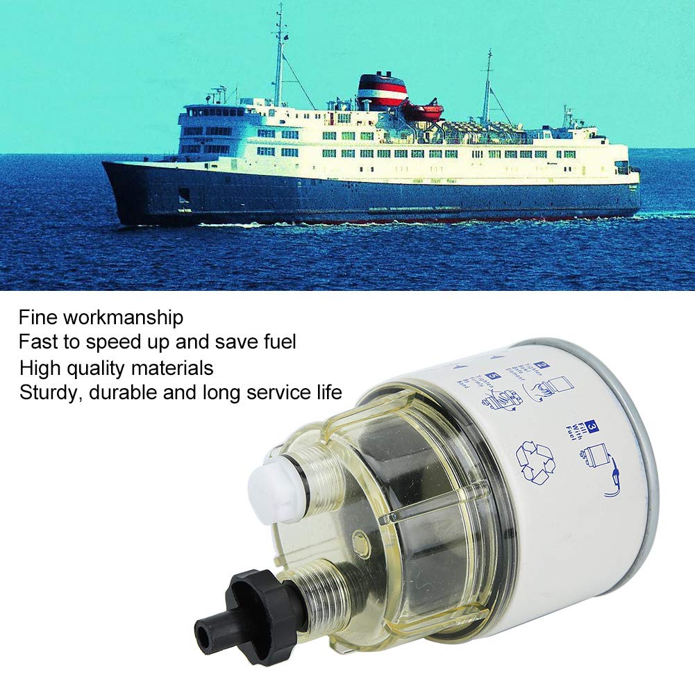 Gorgeri Fuel Filter, R12T Boat Fuel Filter Marine Yacht Fuel Separator Assembly Outboard Engine Filter