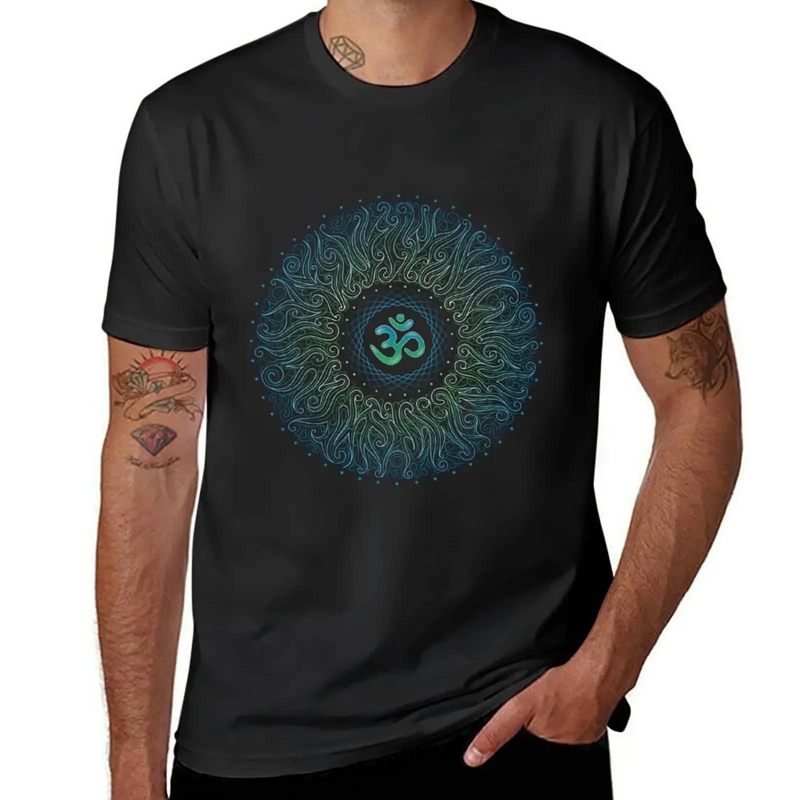 

Best Selling Fashion Summer New Pranava Yoga. Shanti Om. Mandala T-Shirt Summer Clothes Oversizeds Anime T Shirts for Men Cotton 4XL