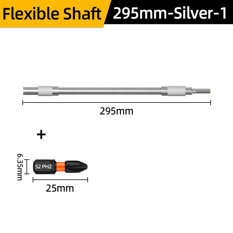 Flexible Shaft Drill Bit Extension Holder 295/400 Link Drill Hex Screwdriver Soft Driver Extend Rod Tools Slotted Phillips Star