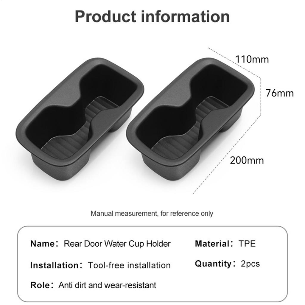 Automotive Cup Holders Door Drink Holder Storage Container Interior Accessories For Coffee Mug Soda Cans Water Bottles Truck
