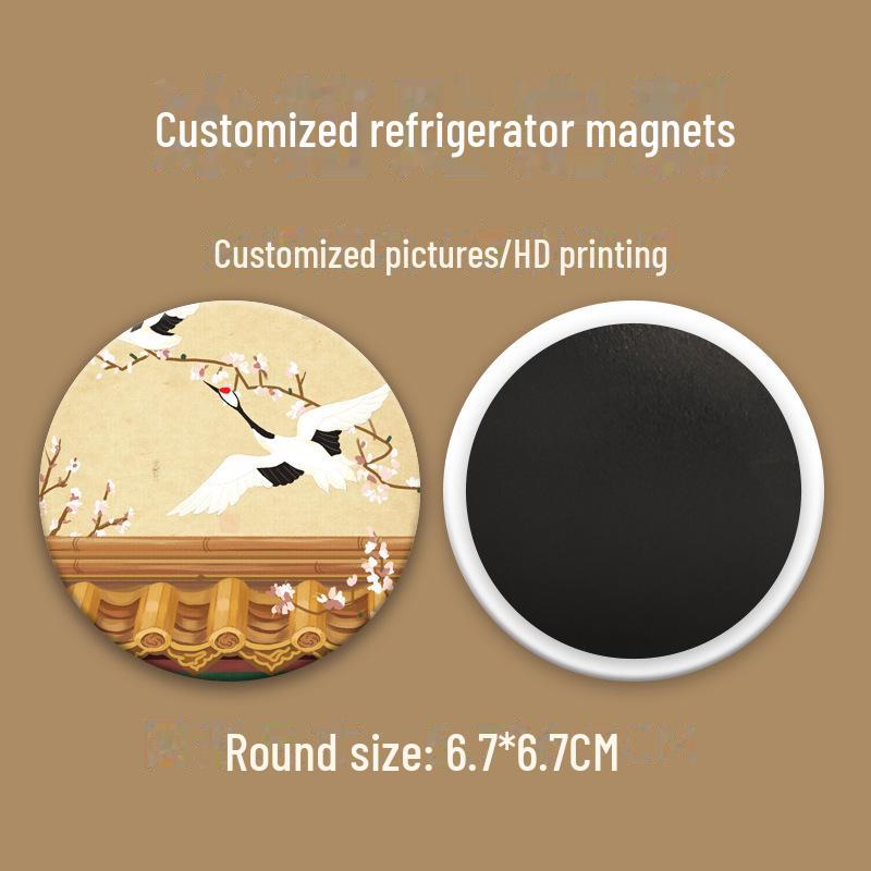 Customized Ceramic City-Themed Fridge Magnets - Creative Tourism Souvenir with Soft Magnetic Backing and Personalized Pattern or Logo