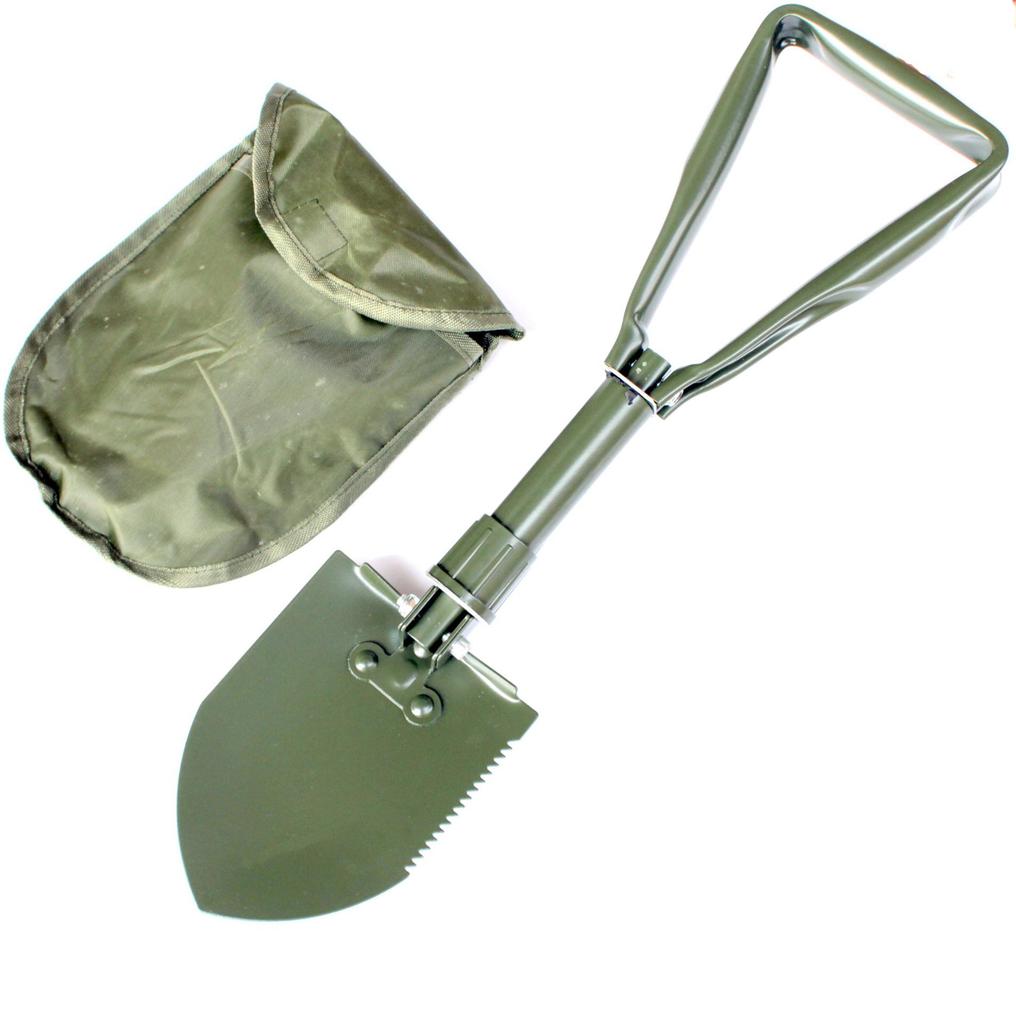 Medium Black Folding Camping and Multifunctional Entrenching Shovel for Outdoor Use