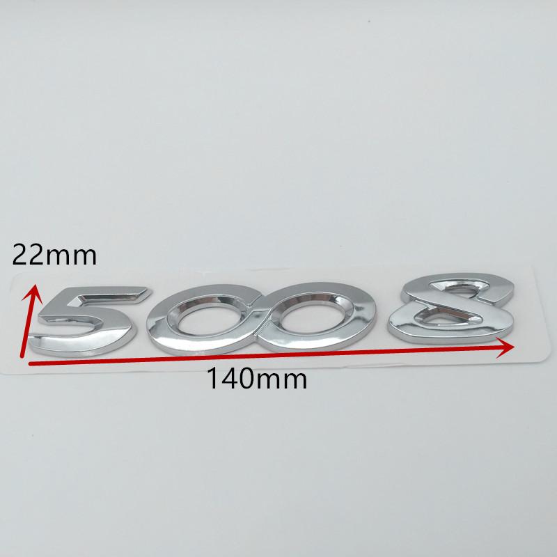 1pcs 3D ABS GT 2008 3008 4008 5008 car Letter Emblem Rear tail trunk Decals badge sticker Decal styling Accessories