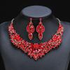 Retro Leaf and Flower Necklace Set – Exaggerated Women's Bridal Jewelry, 2-Piece Wedding Accessories
