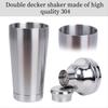 2025+ 24oz Cocktail Shaker - Insulated Double Wall, MartiniShaker, Drink Shaker, Built-in Strainer, Perfect for Home Bar