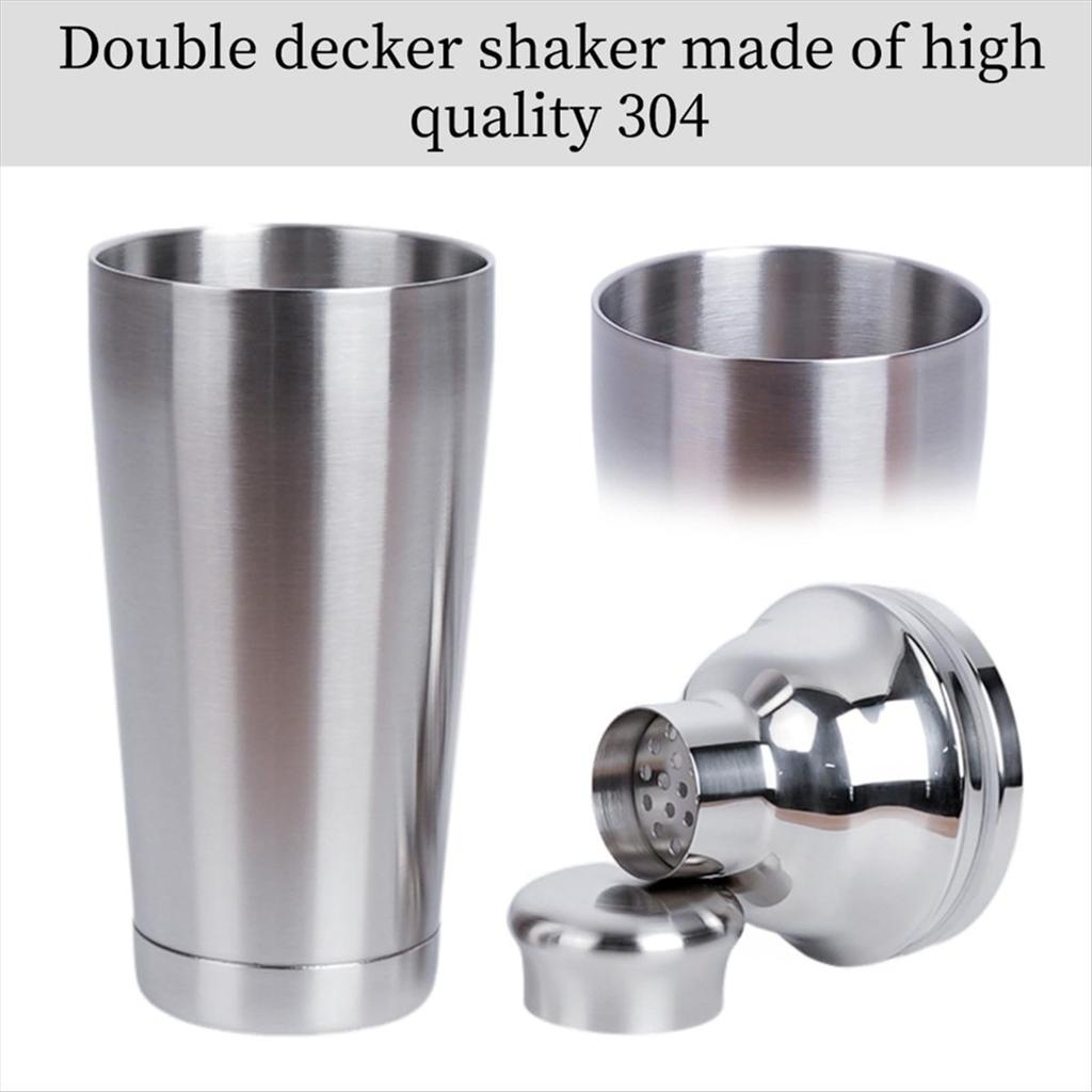 2025+ 24oz Cocktail Shaker - Insulated Double Wall, MartiniShaker, Drink Shaker, Built-in Strainer, Perfect for Home Bar