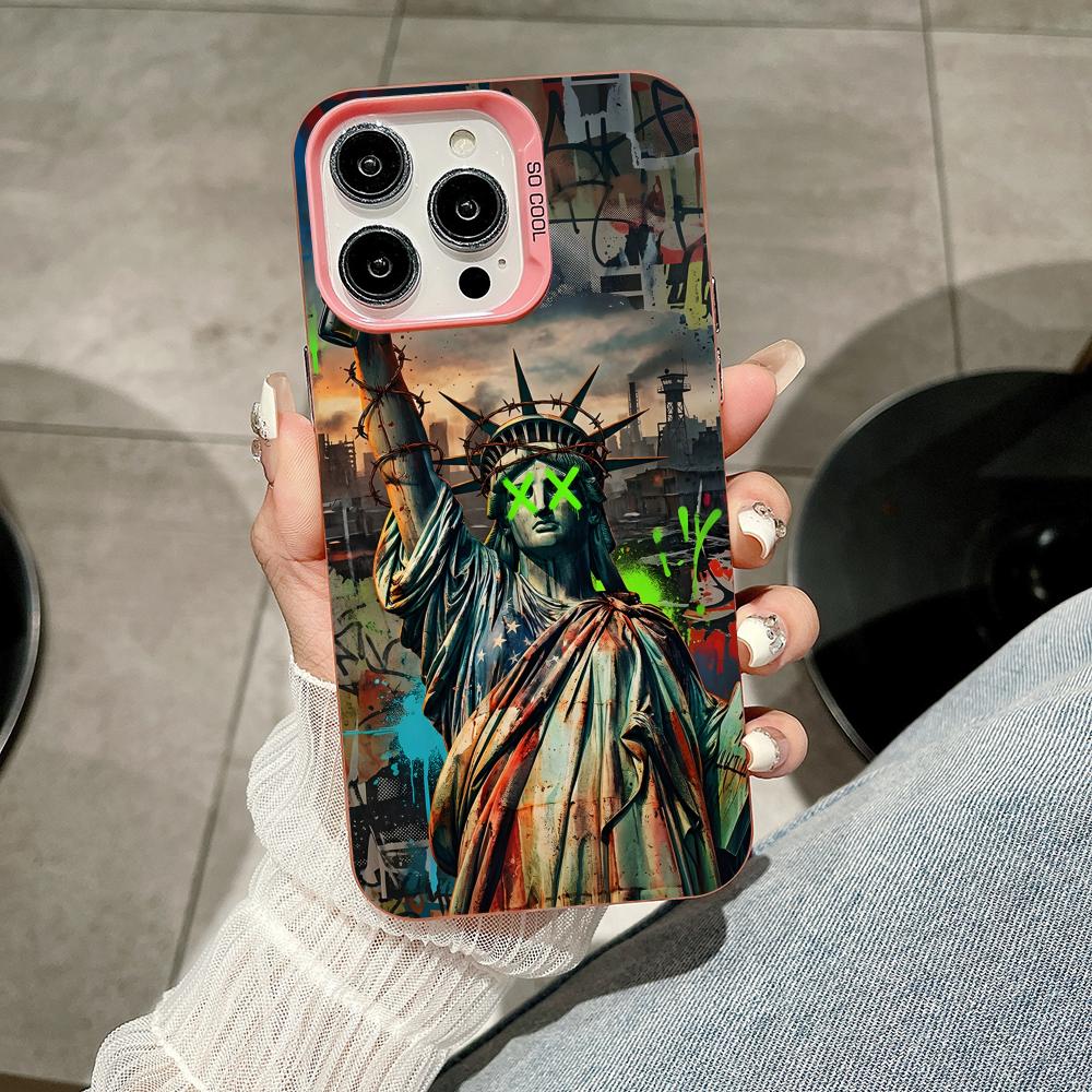 

Graffiti Art Pink Translucent Mobile Phone Case for iPhone 17 16 15 14 13 12 11 X XR XS Air Pro Max Plus Colorful Cover iPhone Air