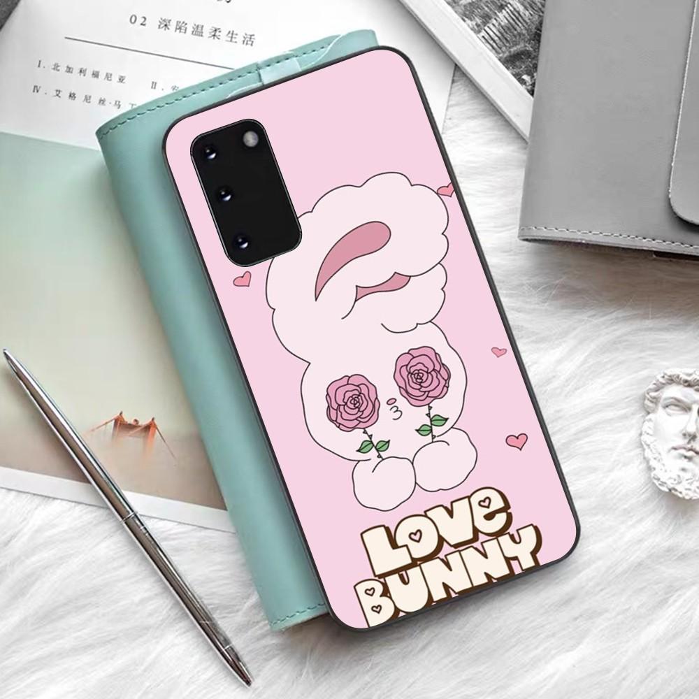 Esther Cute Bunny Phone Case Silicone PC+TPU For Samsung S10 20 30 22 23 24 Plus Lite Ultra Cover