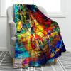 Music Note Blanket Print Throw Blanket Soft Warm Comfortable for Sofa Chair Bed Office for All Season Birthday Souvenir Gifts