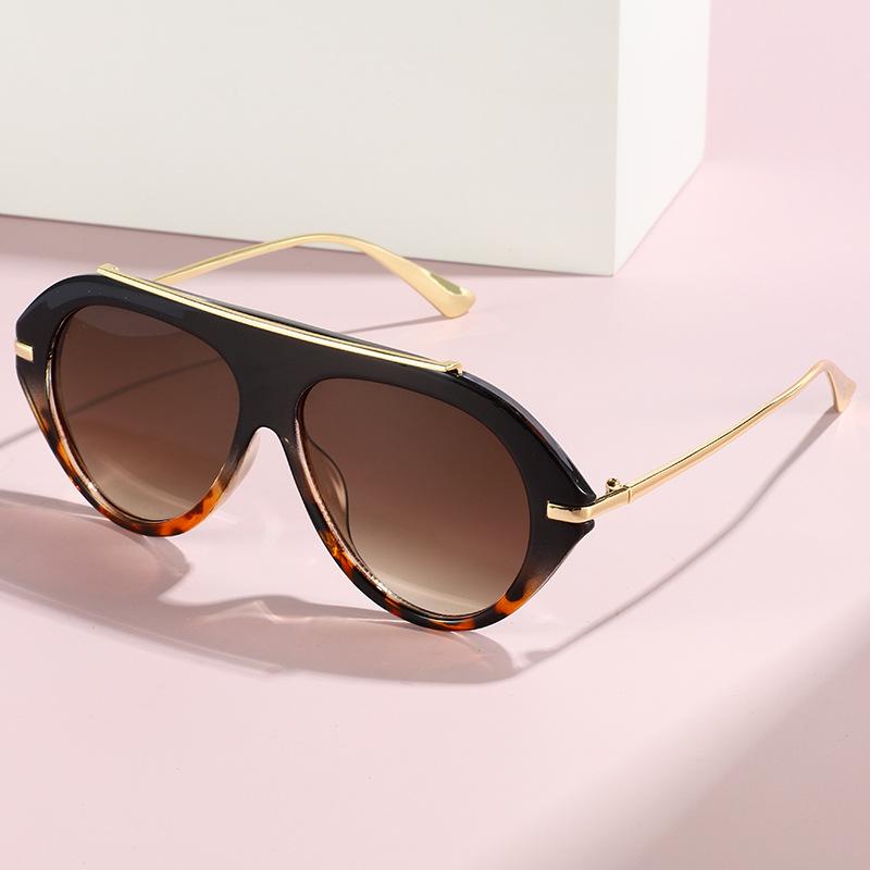Fashion sunglasses women's high-end UV-proof toad glasses European and American new large-frame personalized sunglasses street shooting