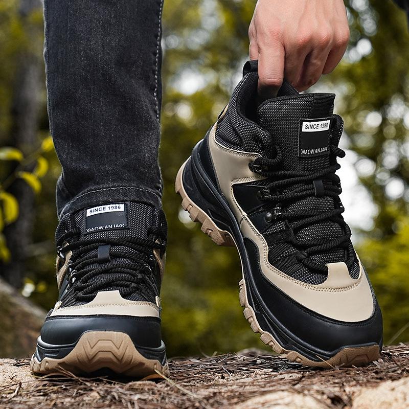 Outdoor hiking shoes men's high-top hiking shoes wear-resistant non-slip soles travel shoes summer waterproof work safety shoes