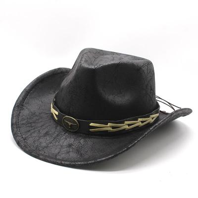 Suede Western Cowboy Hat With Characteristic Texture British Retro European And American Outdoor Cycling Sunshade Jazz Top Hat