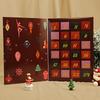 Christmas Countdown Calendar 24 Days Empty Refillable Party Favors Countdown Candy Wrapping Boxes for Home Living Room Bedroom