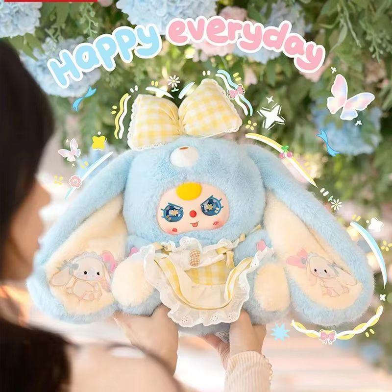 Baby Three Lily Rabbit Town V5 400% Fluffy Blind Box Big Ear Plush Doll Desktop Decor Bunny Trendy Toys Collectible Surpris Gift