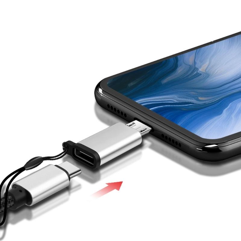 Small USB C To Micro USB Adapter Portable Type C Female To Micro USB Male Converter Connector for Charging & Data Sync