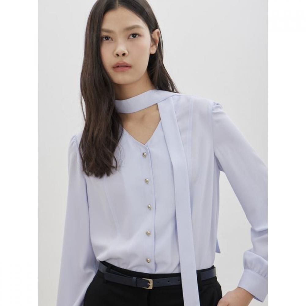 Cc Collect Shirring Tie Blouse C261msc002
